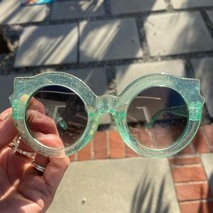 Crap Eyewear Hanoi Weekender Green Sparkle Sunglasses